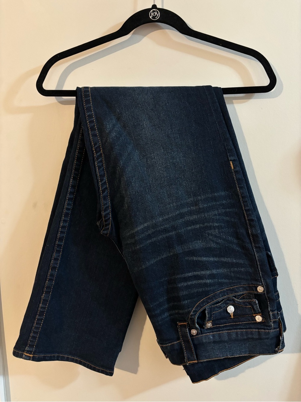 True Religion Men's Dark Blue Relaxed Jeans